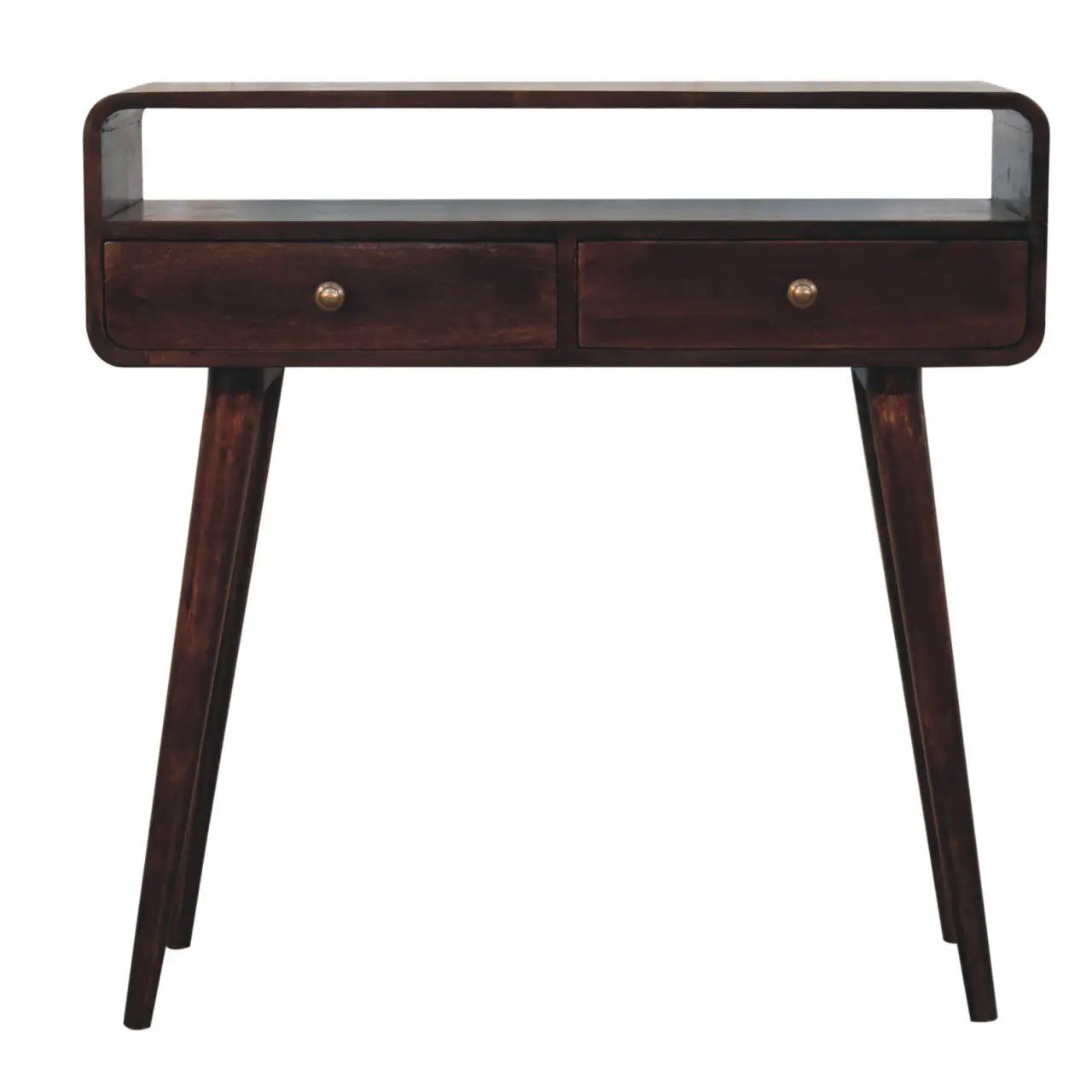 Solid Wood Curved Console Table by Unique Piece Furniture