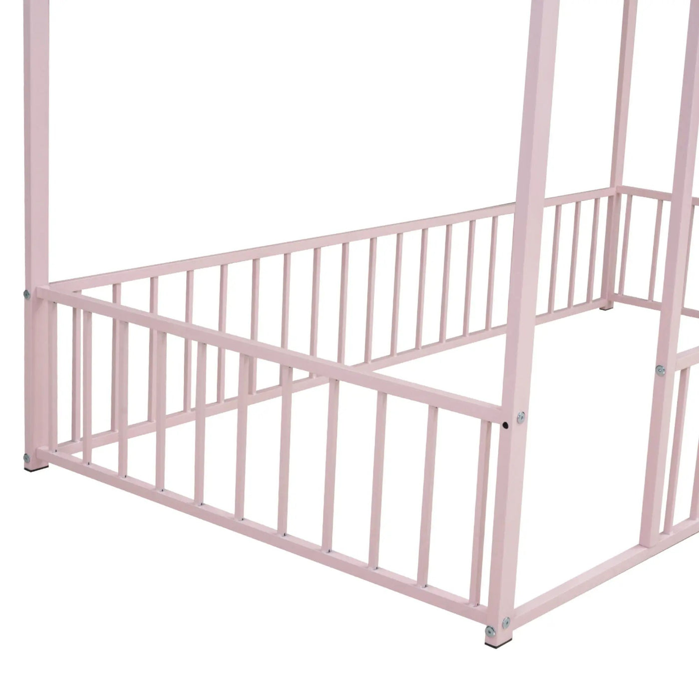 Metal Bed House Bed Frame With Fence by Unique Piece Furniture
