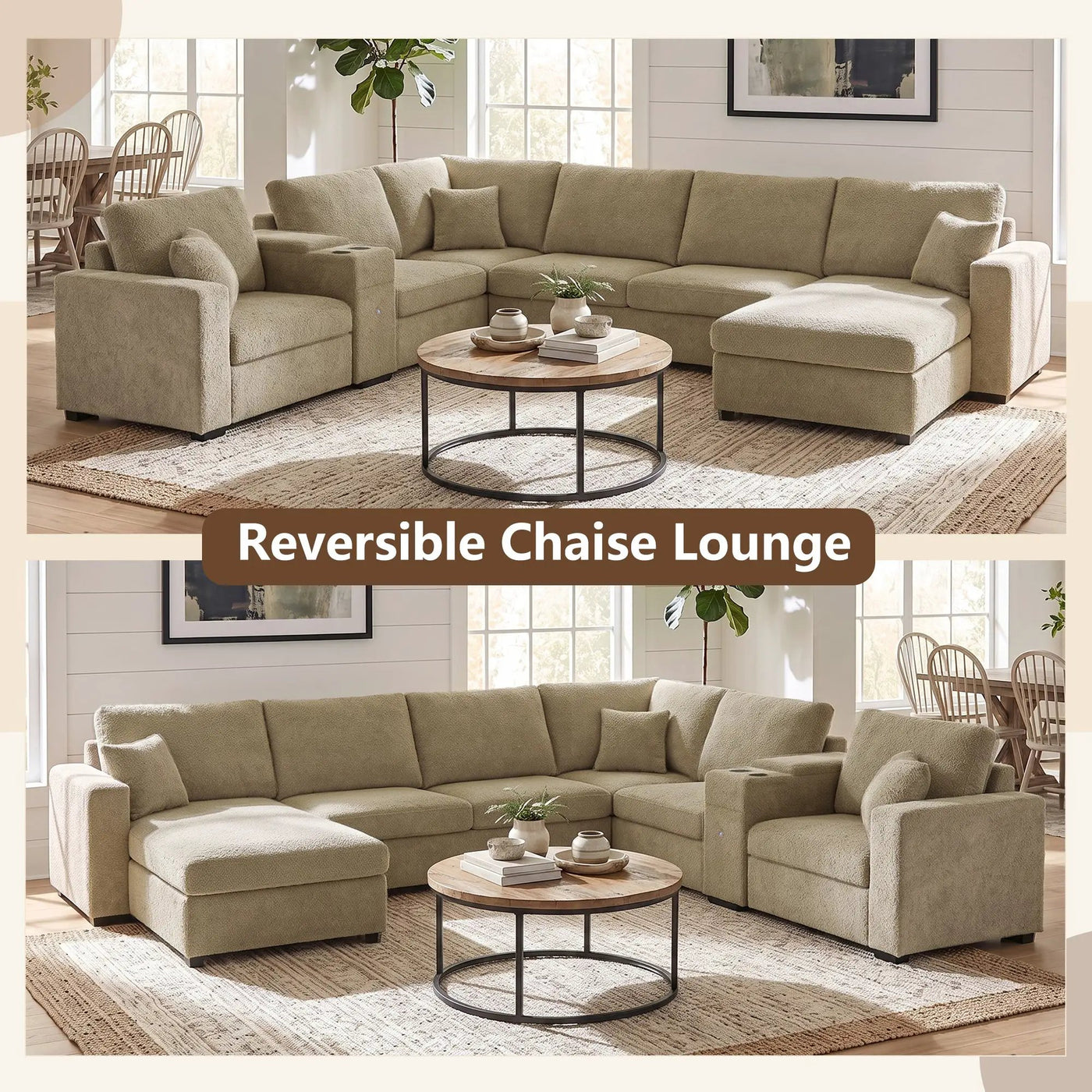 5-Seat Modular Sectional Sofa Couch by HouseOfZazla