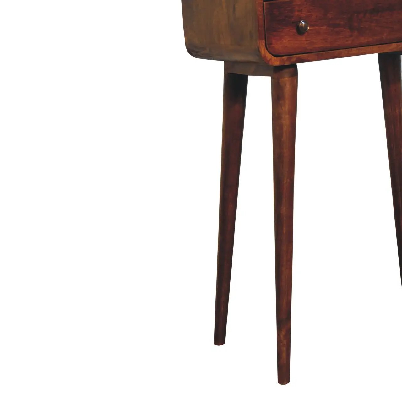 Curved Chestnut Console Table by Unique Piece Furniture