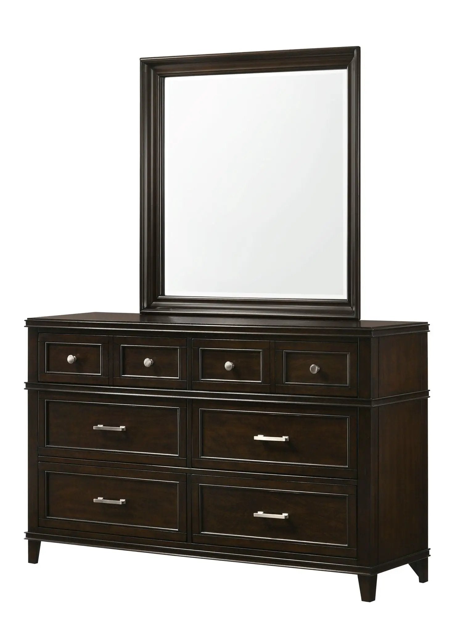 Merlot - 6 Drawer Dresser - Mahogany by HouseOfZazla