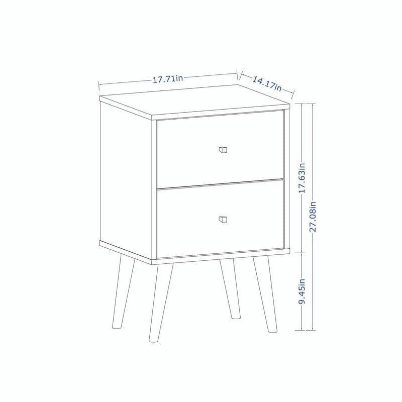 Liberty - Nightstand With 2 Drawers For Bedroom by HouseOfZazla