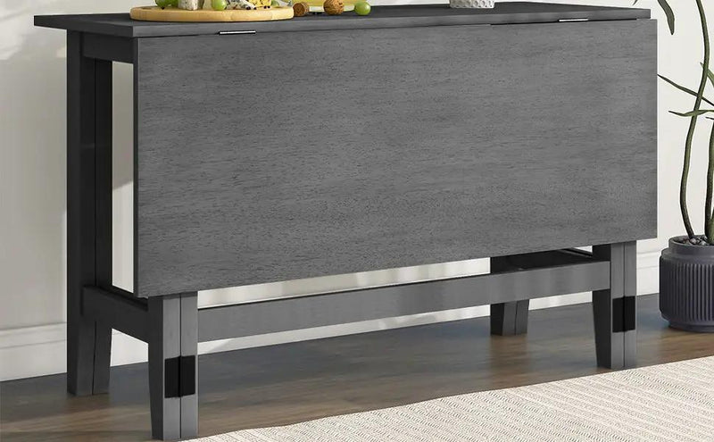 TOPMAX Farmhouse Wood Extendable Dining Table with Drop Leaf by HouseOfZazla