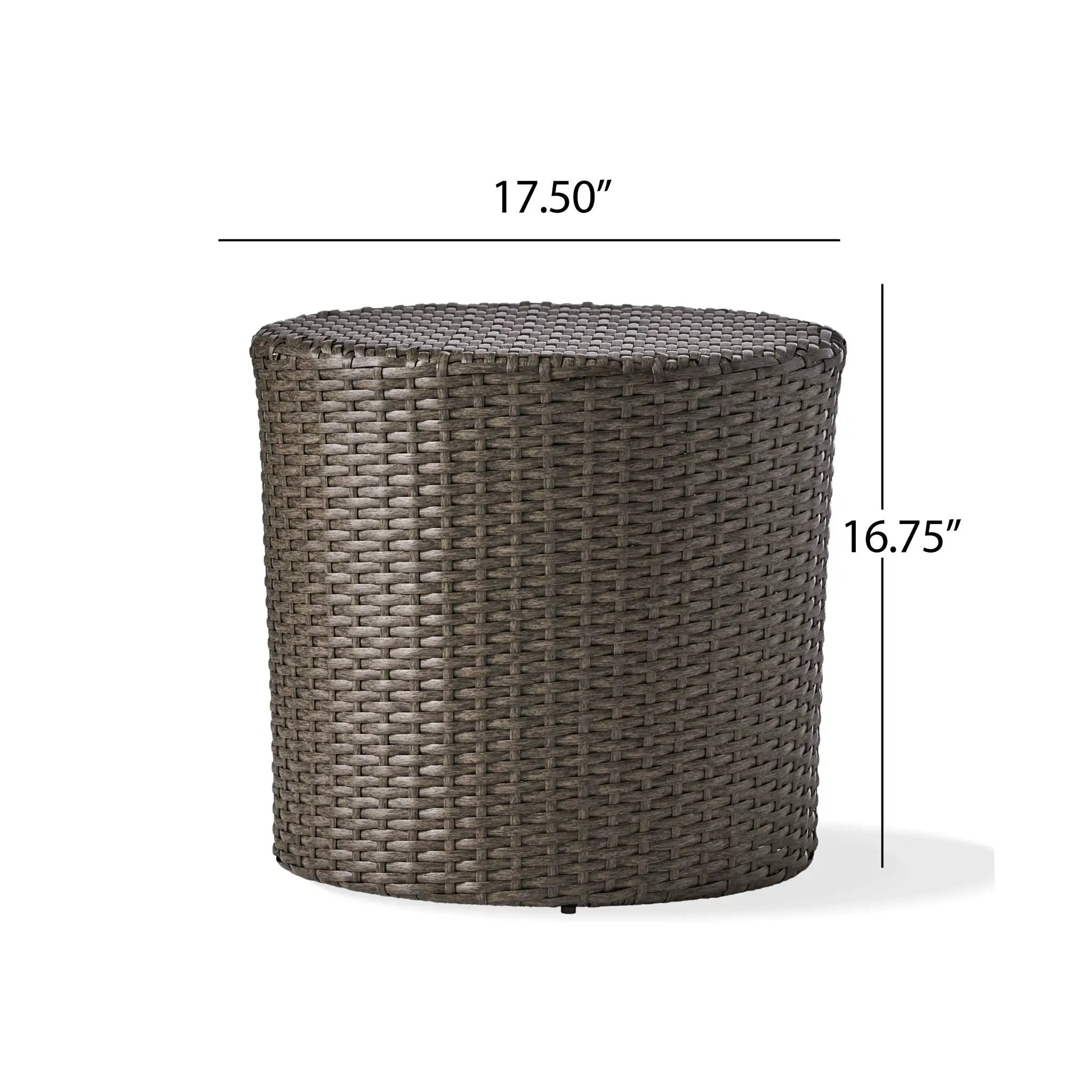 Keaton Barrel Side Table Gray by HouseOfZazla
