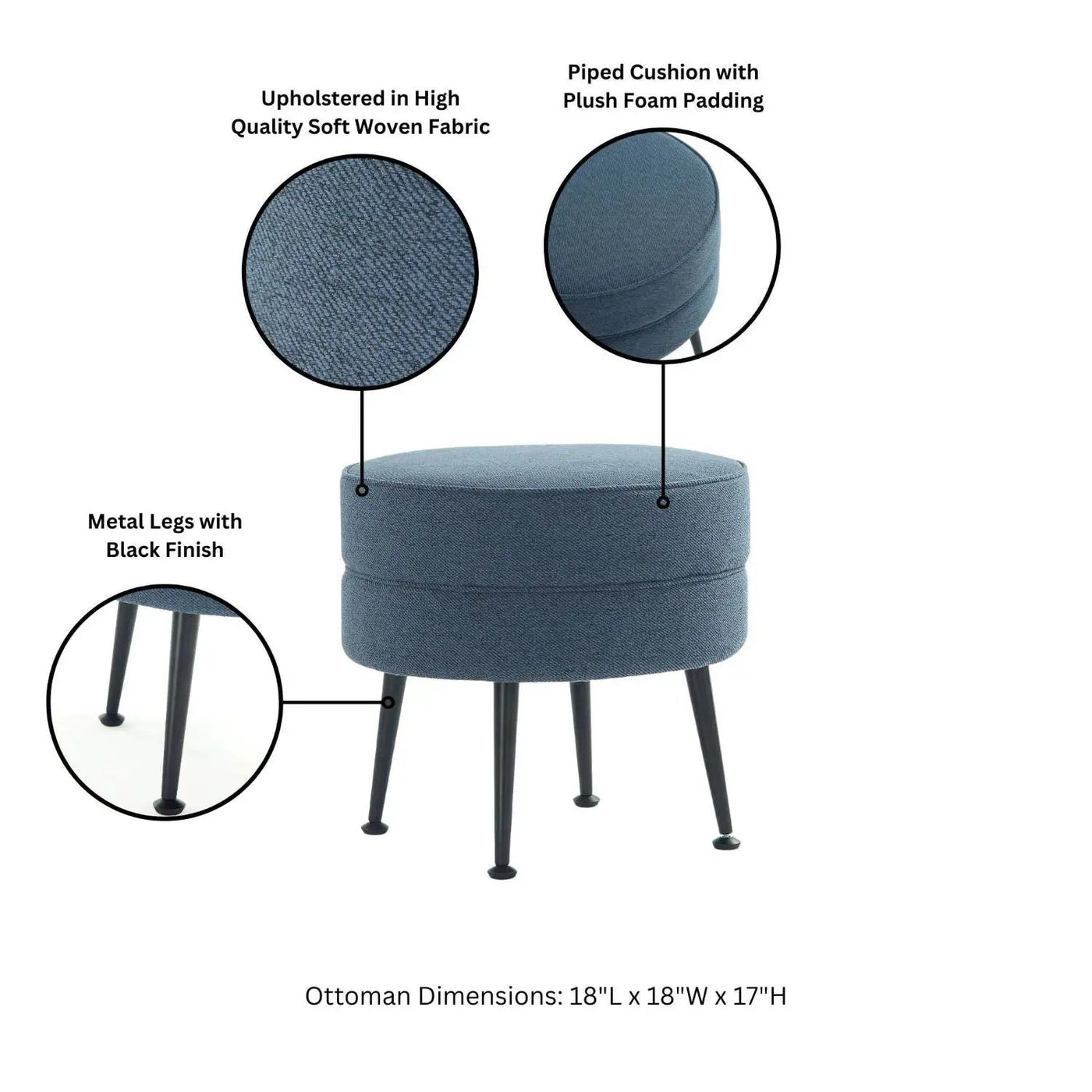 Bailey - Accent Ottoman by HouseOfZazla