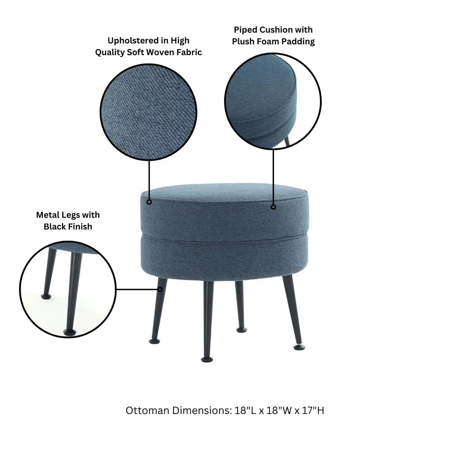 Bailey - Accent Ottoman by HouseOfZazla