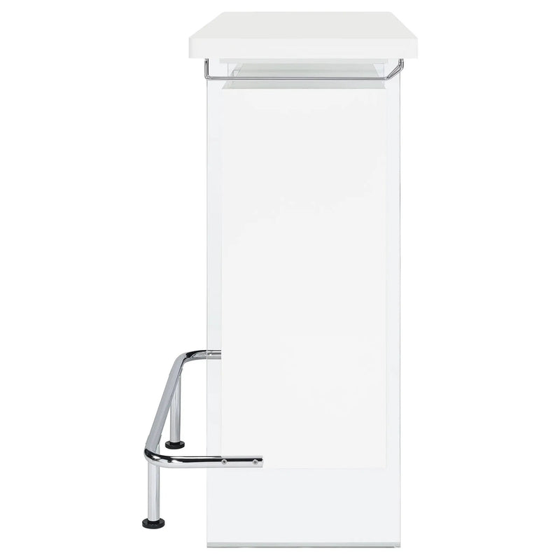 Acosta Freestanding Home Bar Wine Cabinet White High Gloss by Unique Piece Furniture