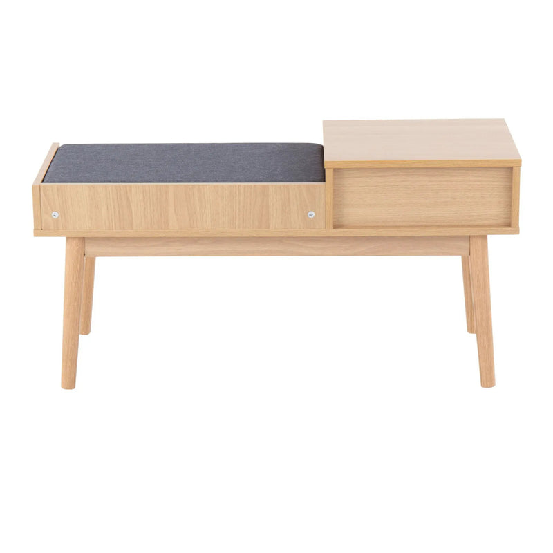 Telephone Contemporary Bench With Pull Out Drawer by Unique Piece Furniture