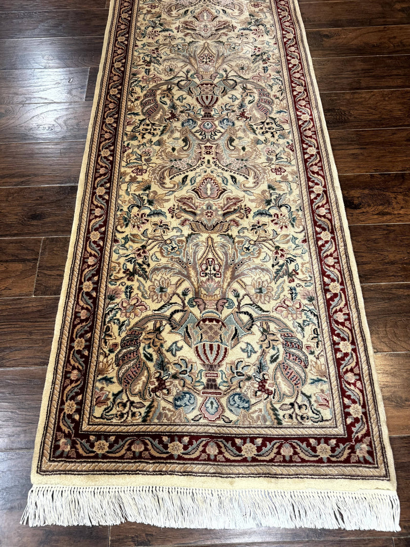 Pakistani Runner Rug 2.8 x 14, Pak Persian Hallway Rug, Cream Color by Jewel Rugs