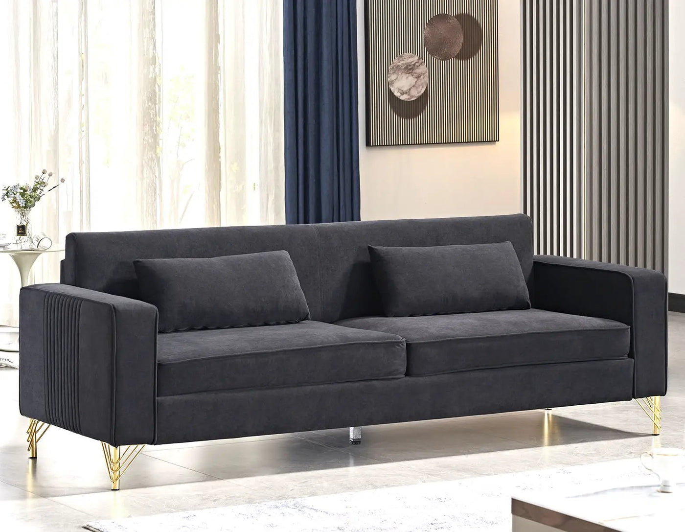 Aesthetic 3 Seater Couch With Classic Modern Appeal And Luxurious Soft Comfort by Unique Piece Furniture