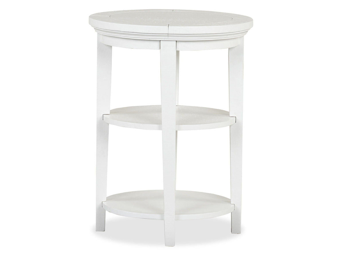 Heron Cove - Round Accent End Table - Chalk White, photo 7 of 7