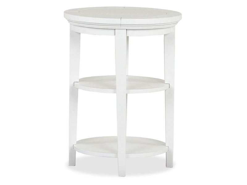 Heron Cove - Round Accent End Table - Chalk White, photo 7 of 7