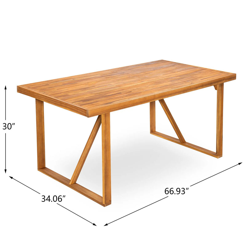 7-Piece Acacia Wood Outdoor Dining Set by HouseOfZazla