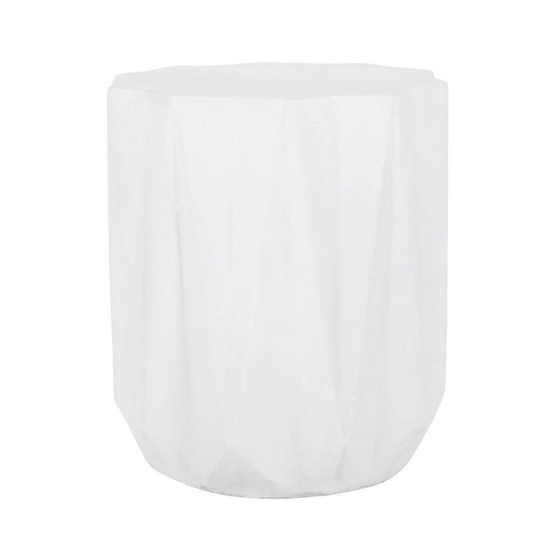 Outdoor Lightweight Concrete Side Table - Antique White by HouseOfZazla