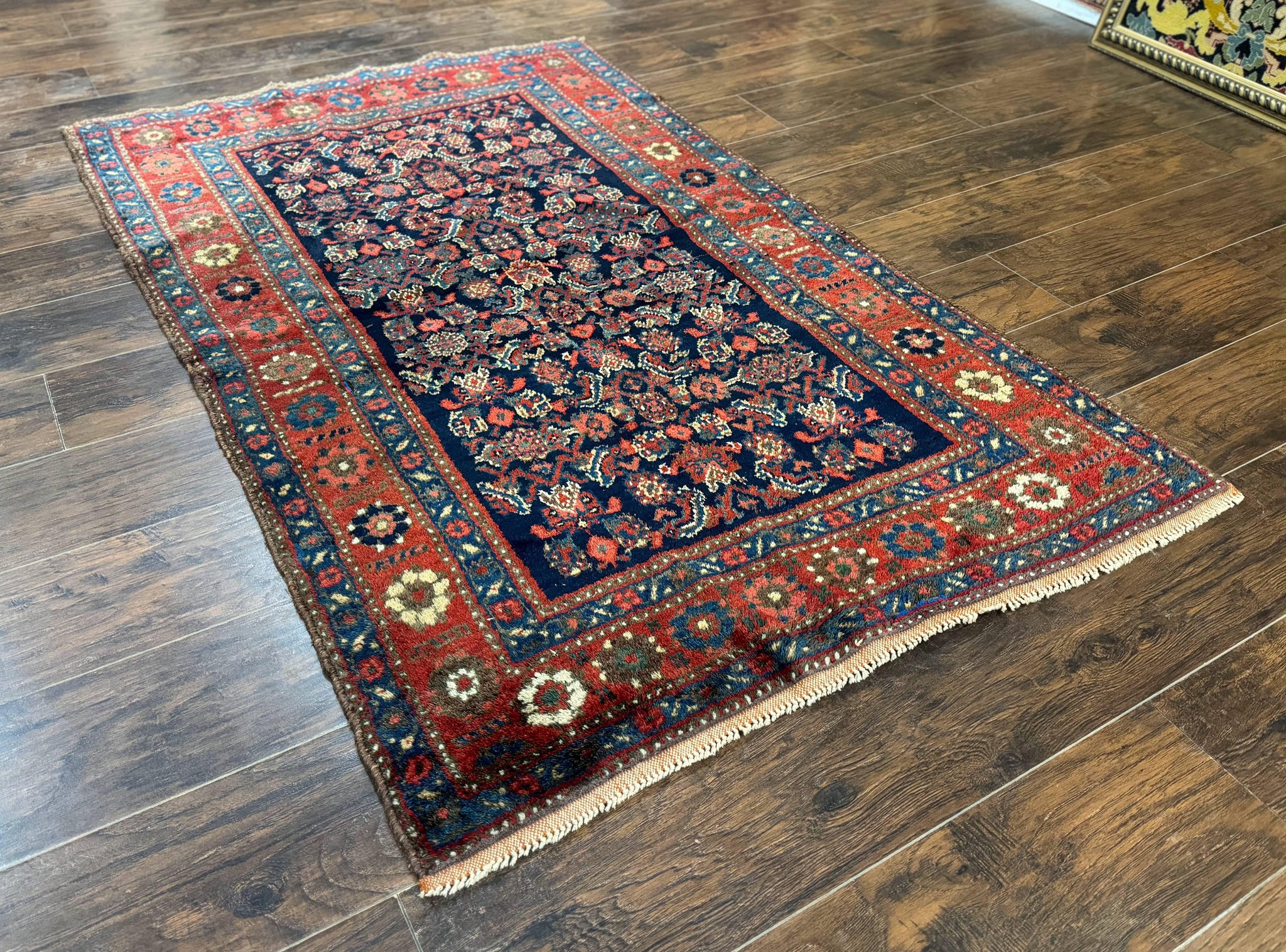 Antique Persian Tribal Rug 4x6, Kurdish Rug by Jewel Rugs