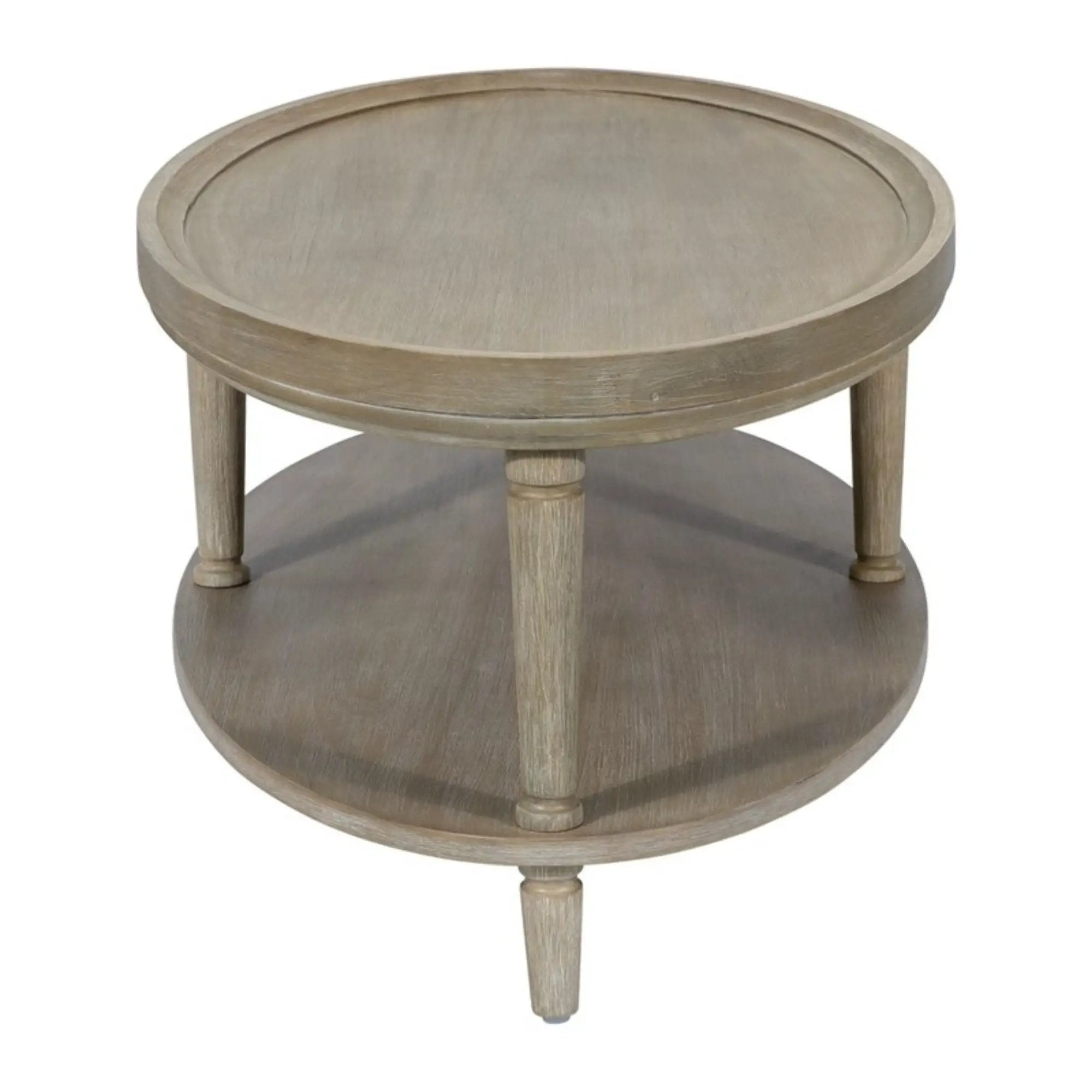 Bedford - Oval Coffee Table With Shelf - Natural by HouseOfZazla