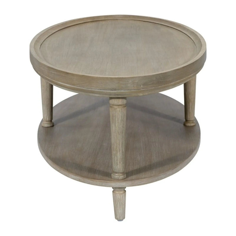 Bedford - Oval Coffee Table With Shelf - Natural by HouseOfZazla