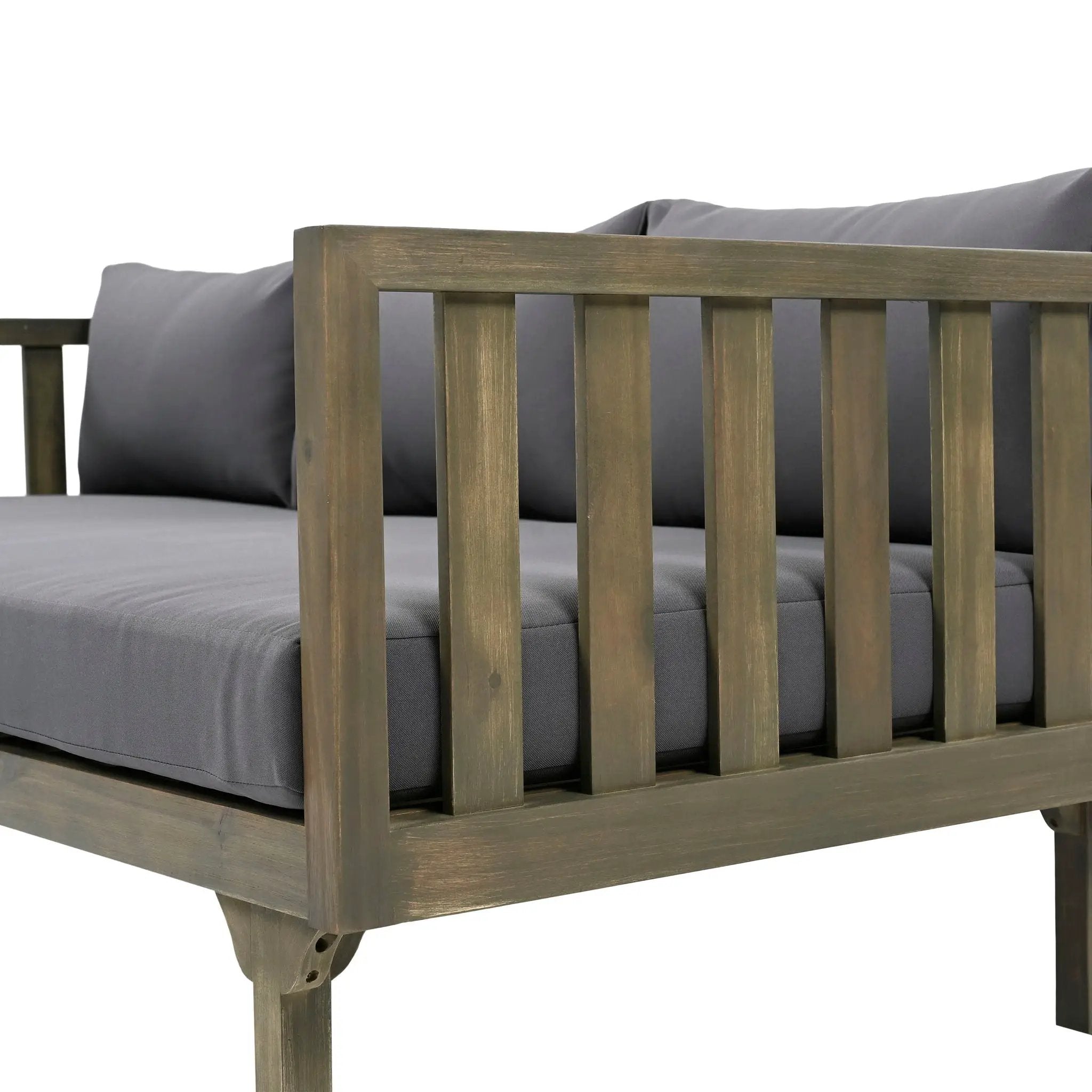 Claremont 3 Seater Daybed Teak Acacia Wood Water Resistant Cushions by HouseOfZazla