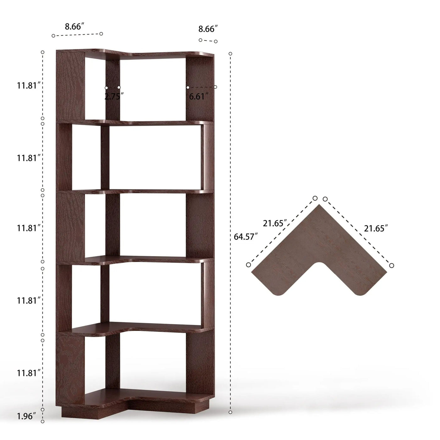 L-Shaped Corner Bookshelf by HouseOfZazla
