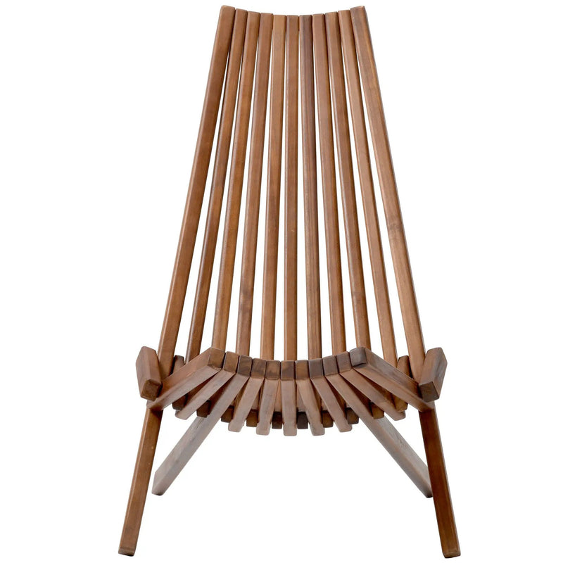 Folding Wood Chair, Portable Solid Wood Seating For Indoor Or Outdoor Use - Natural by Unique Piece Furniture