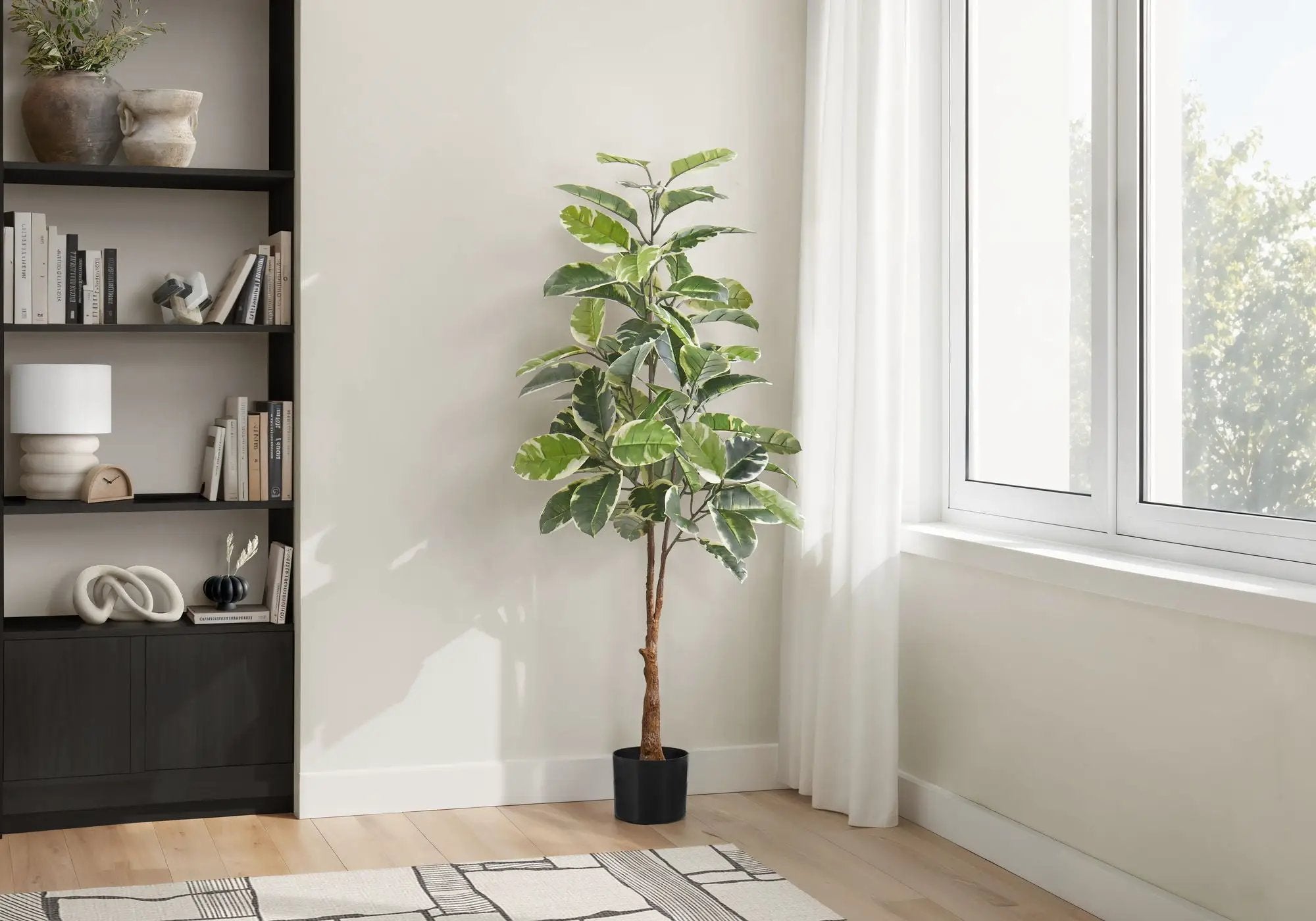 52" Tall Artificial Rubber Tree Indoor Plant by HouseOfZazla