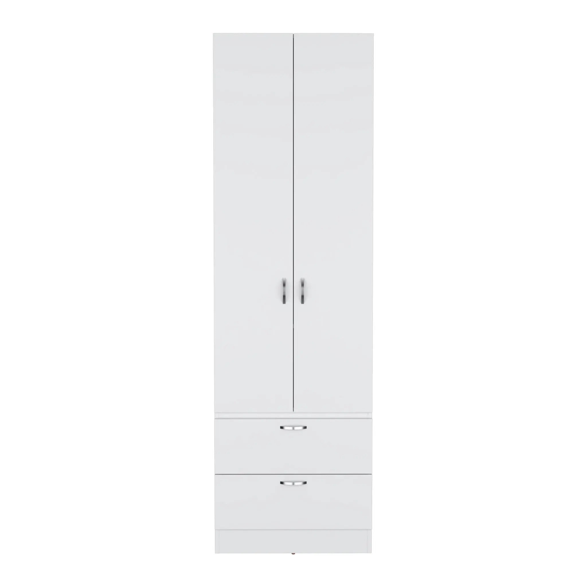 Armoire Organiser, Two Shelves, Rod, Double Door Cabinet Armoire by HouseOfZazla