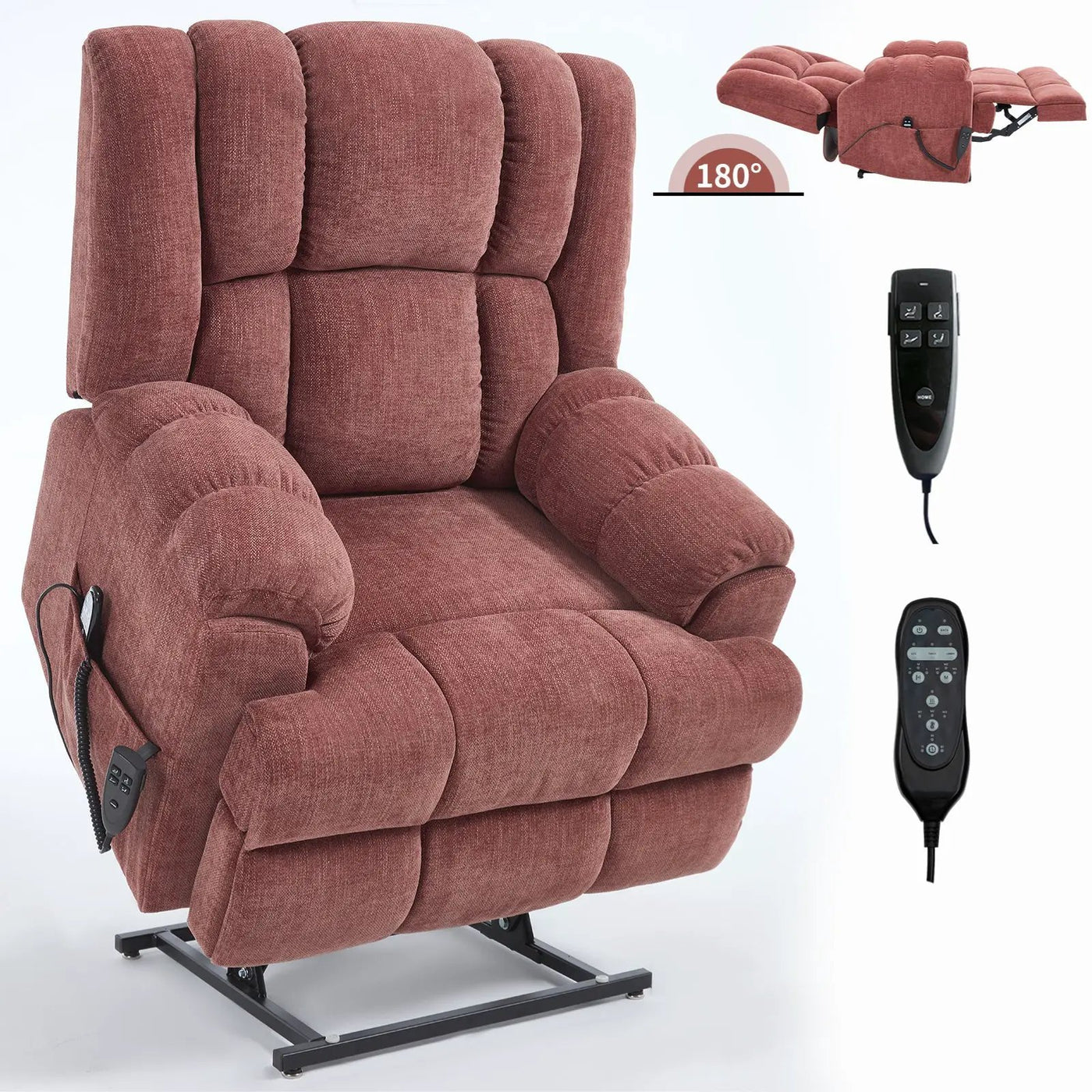 Dual Motor Heat Massage Electric Power Lift Recliner by HouseOfZazla