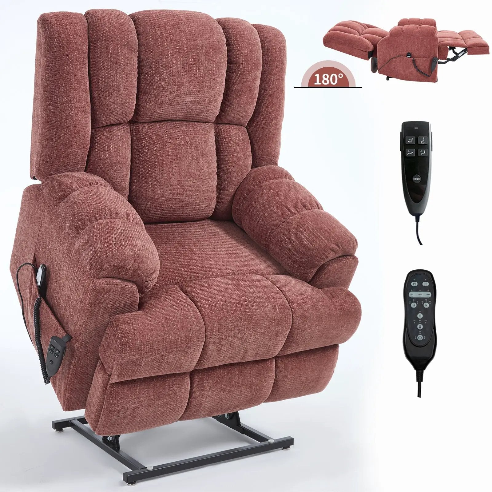 Dual Motor Heat Massage Electric Power Lift Recliner by HouseOfZazla