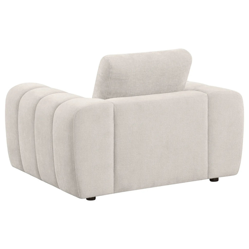Burnett Chenille Upholstered Accent Chair Ivory by Unique Piece Furniture