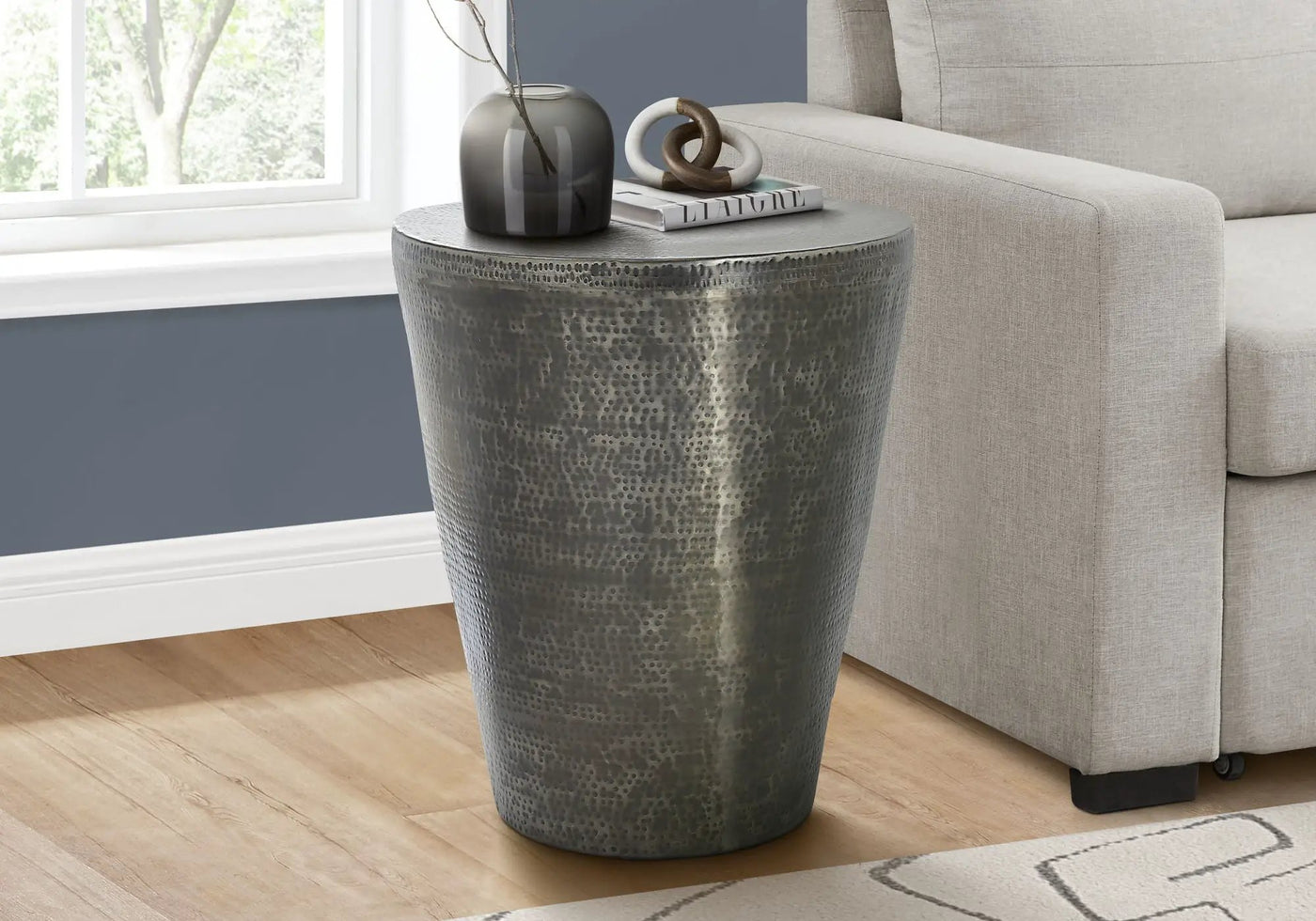 Drum Accent Side Table, Elegant Design by HouseOfZazla