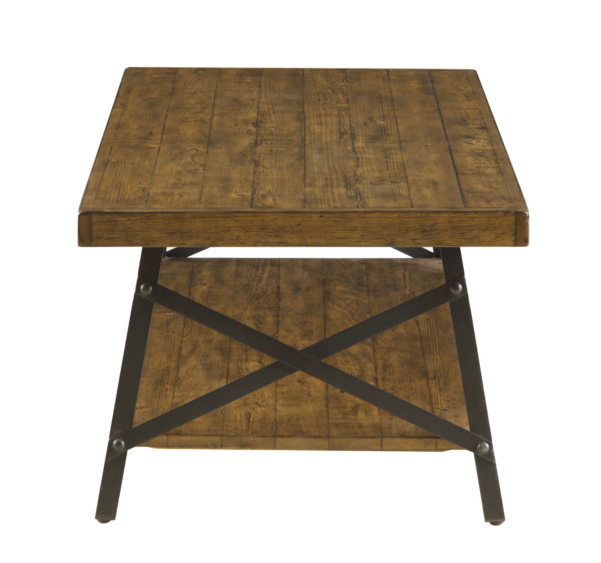 Modern Rustic Style Coffee Table with Spacious Top - Light or Dark Brown, photo 10 of 12