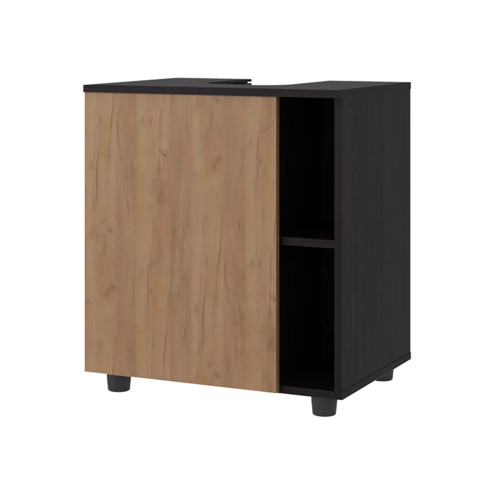 Under Sink Storage 24.4" H, 1 Door, 4 Shelves, 4 Legs by HouseOfZazla