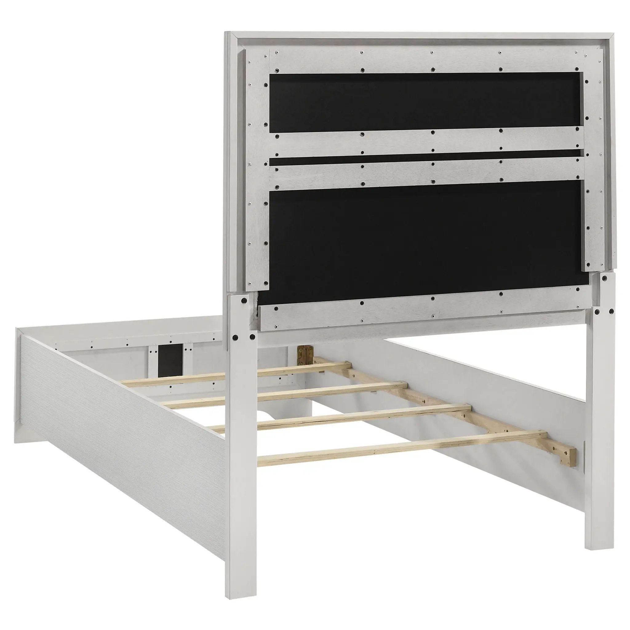 Miranda 54-inch Upholstered Twin Panel Bed White by Unique Piece Furniture