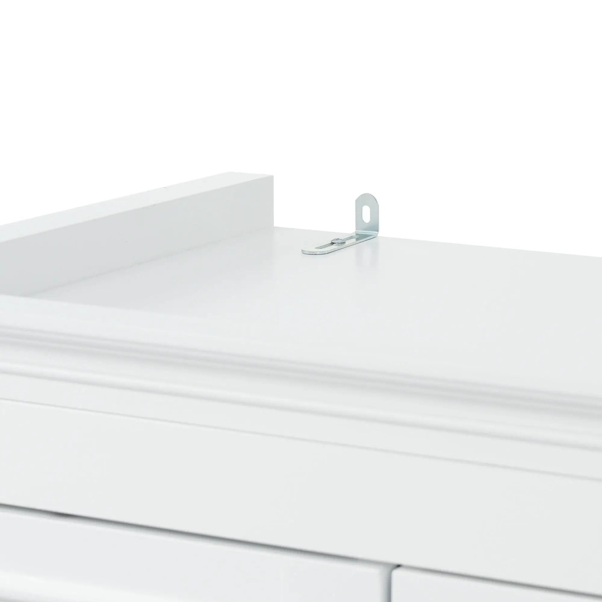 Freestanding Bathroom Vanity, Elegant Design With 4 Doors & 1 Drawer, Adjustable Shelves, Damping Hinges - White by HouseOfZazla