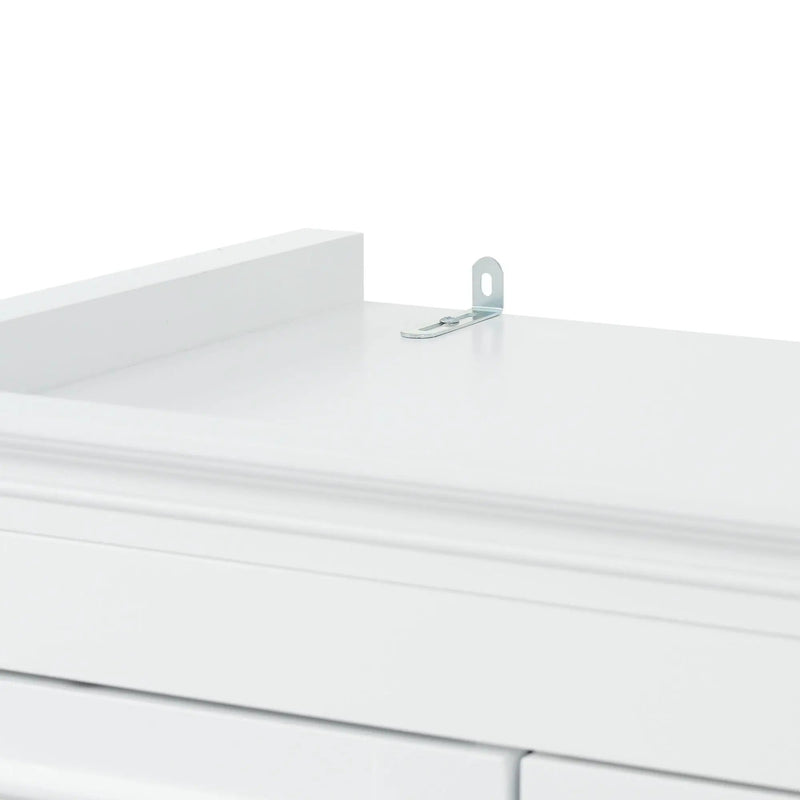 Freestanding Bathroom Vanity, Elegant Design With 4 Doors & 1 Drawer, Adjustable Shelves, Damping Hinges - White by HouseOfZazla