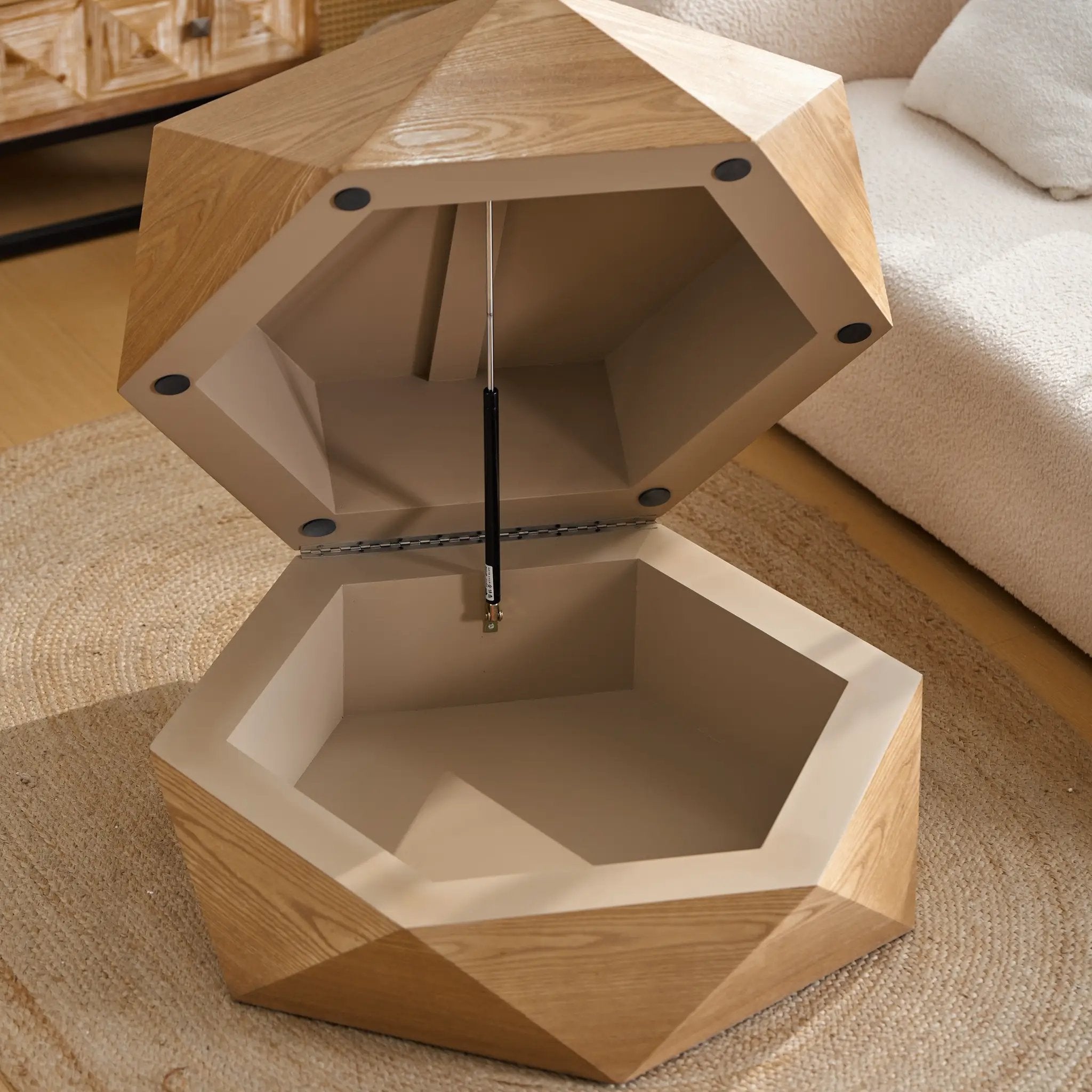 36.61'' Retro Style Polygon Flip Top Coffee Table by HouseOfZazla