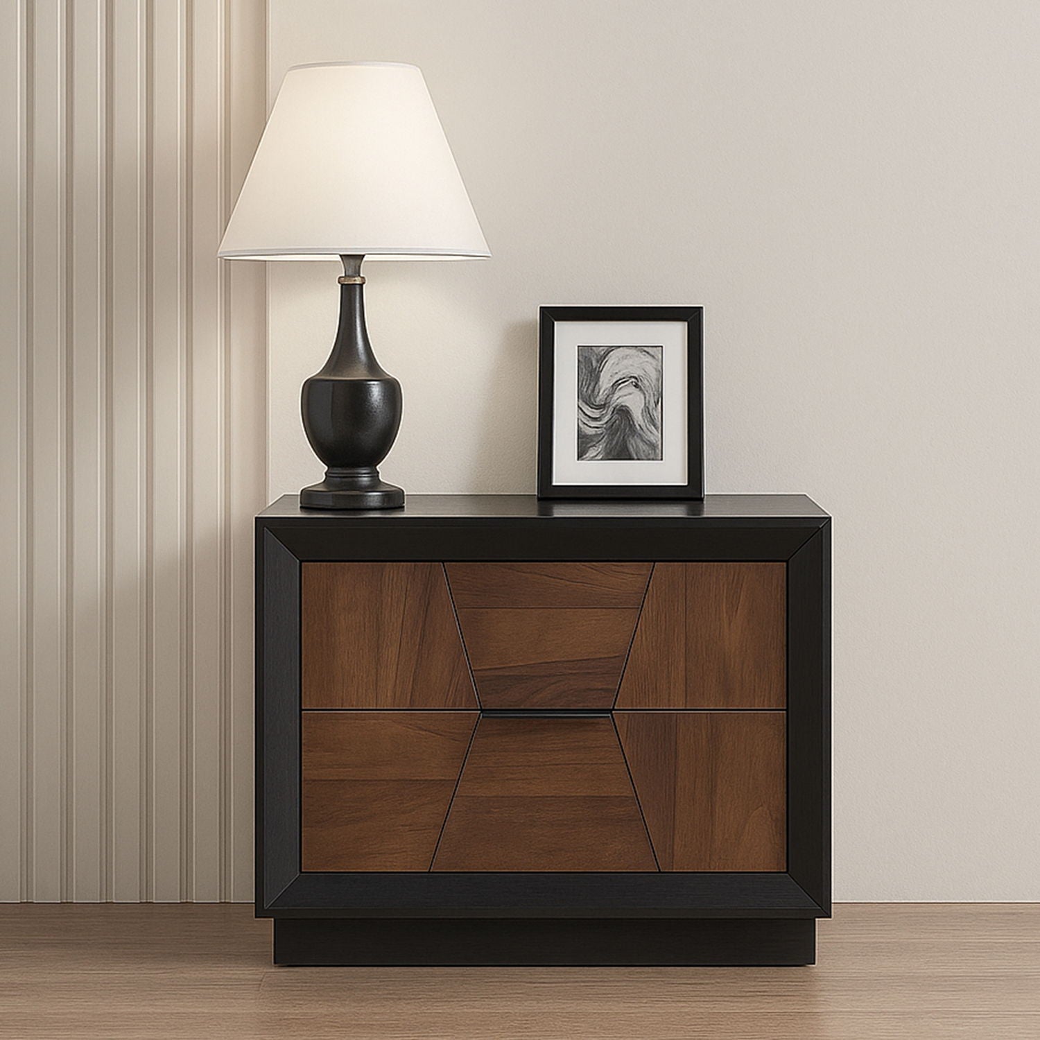 Houston - 2 Drawer Nightstand - Walnut by HouseOfZazla