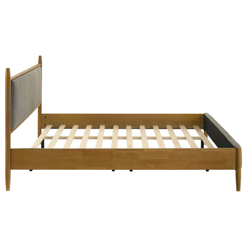 Mason 46-inch Eastern King Panel Platform Bed Light Brown by Unique Piece Furniture