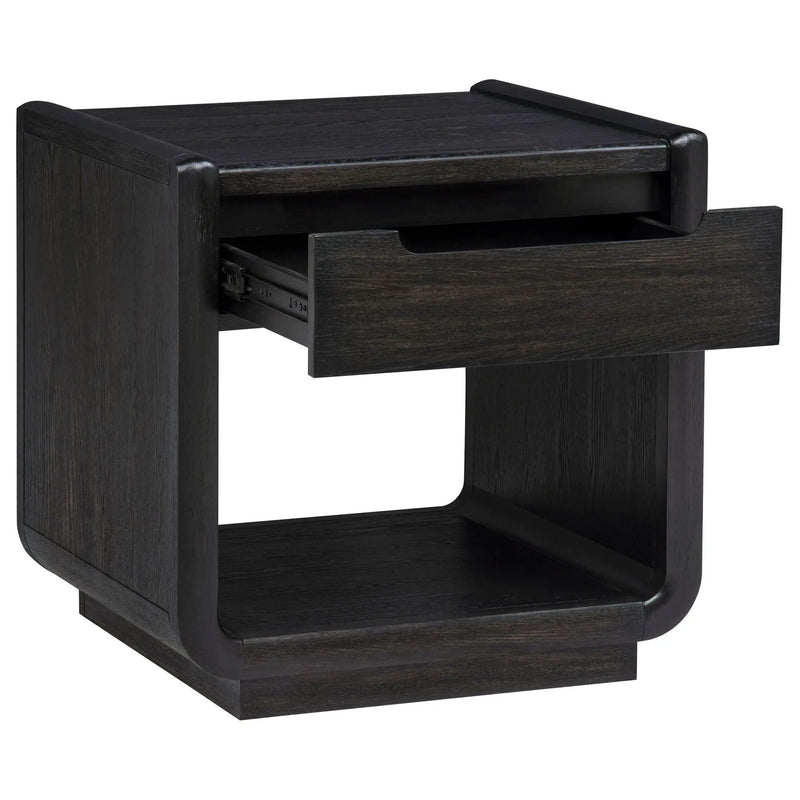 Leandro 3-piece Wood Coffee and End Table Set Burnished Black by Unique Piece Furniture