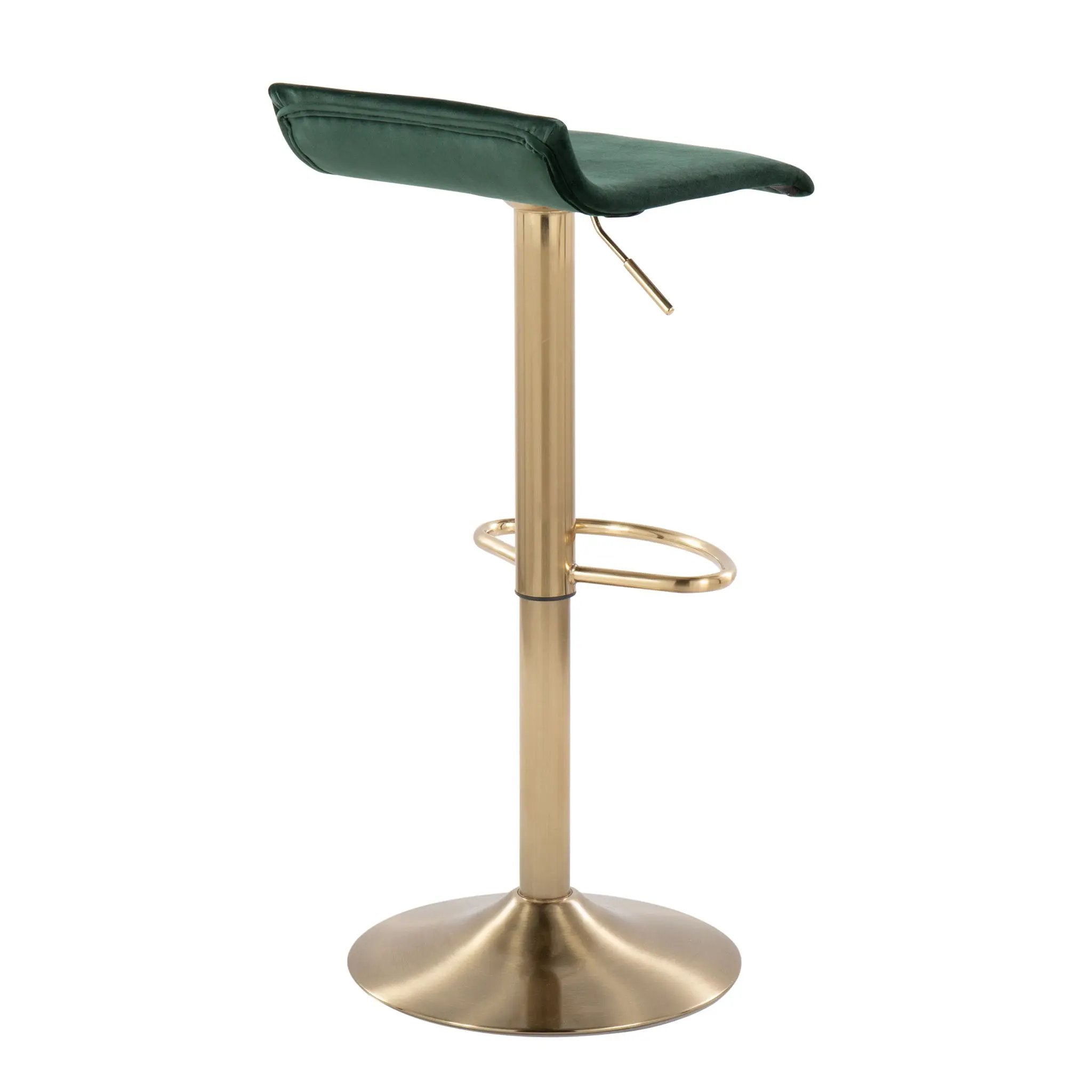 Ale - Contemporary Adjustable Height Barstool With Swivel With Oval Footrest (Set of 2) by Unique Piece Furniture
