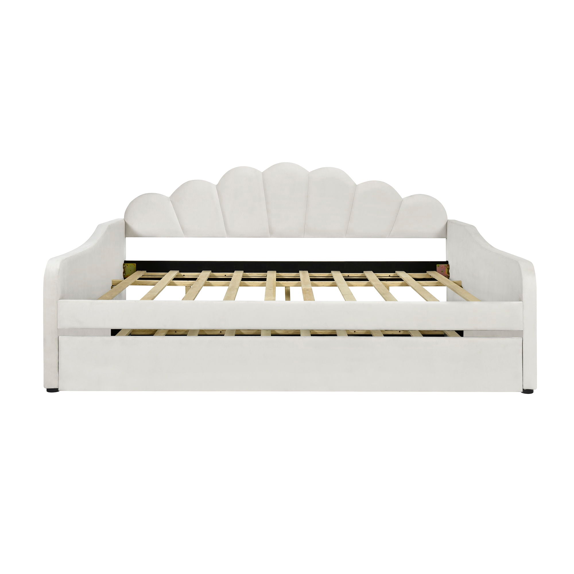 Upholstery Daybed Frame With Shell Shaped Backrest by HouseOfZazla