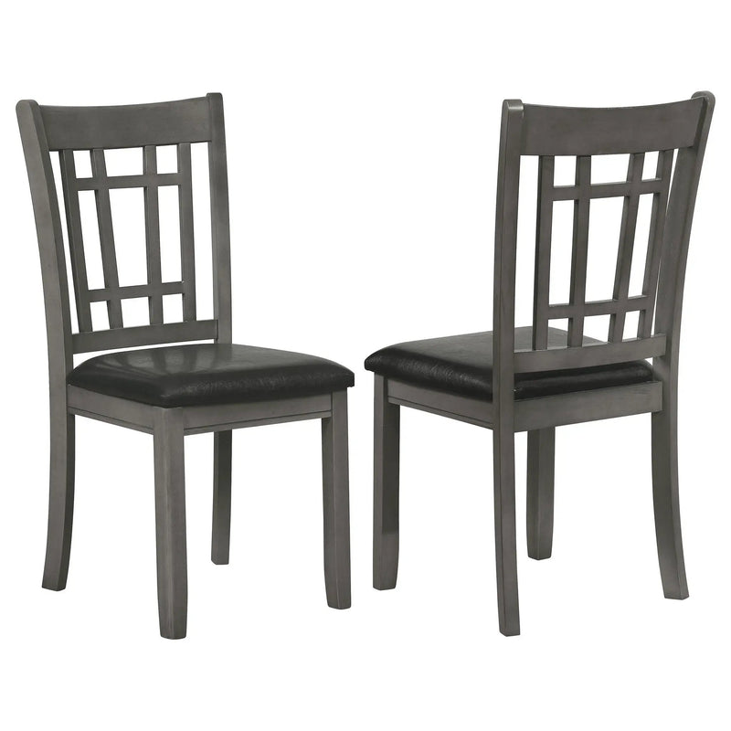 Lavon Wood Dining Side Chair Black and Medium Grey (Set of 2) by Unique Piece Furniture