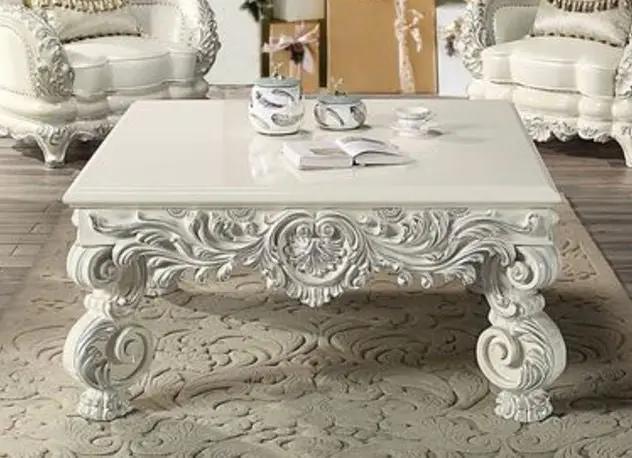 Adara Elegant White Coffee Table by HouseOfZazla