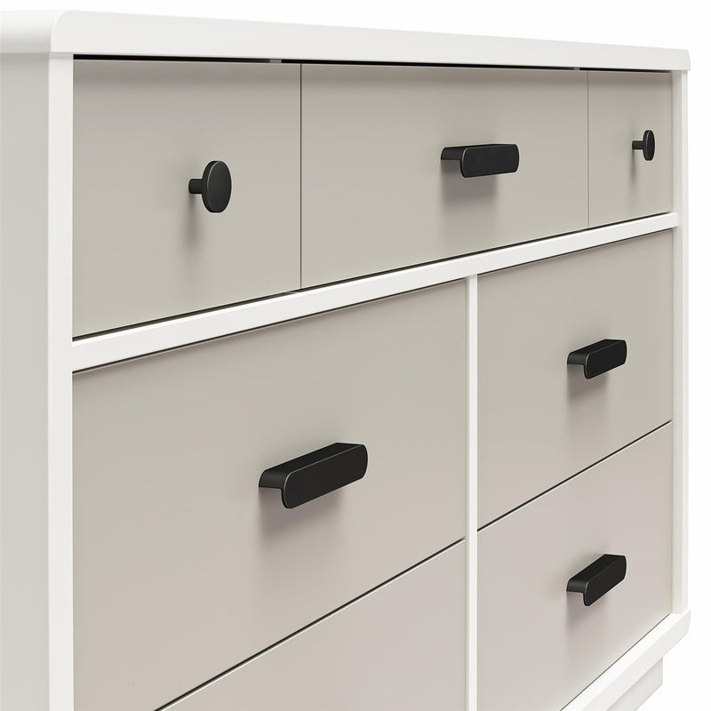 Valencia - 7 Drawer Wide Dresser - Taupe by HouseOfZazla