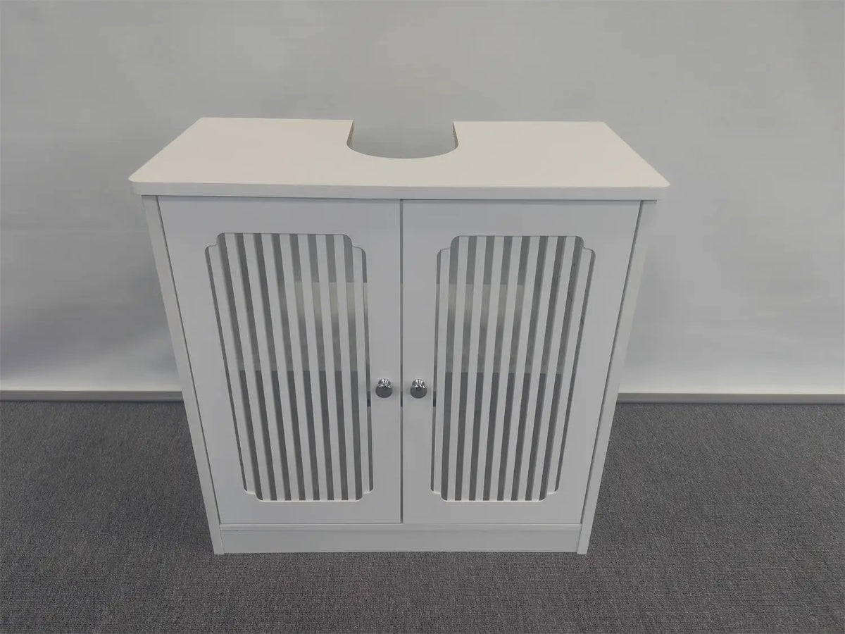 Louvered Double-Door Floor-Standing Bathroom Vanity by HouseOfZazla