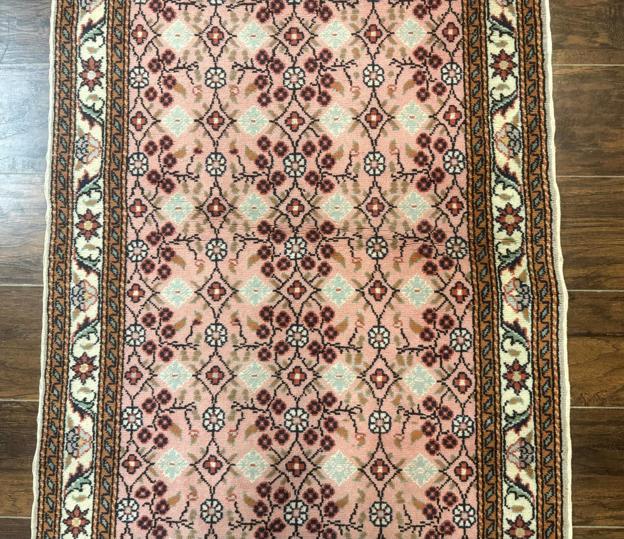 Turkish Sivas Rug 3x4, Pink, Handmade, Wool, Vintage by Jewel Rugs