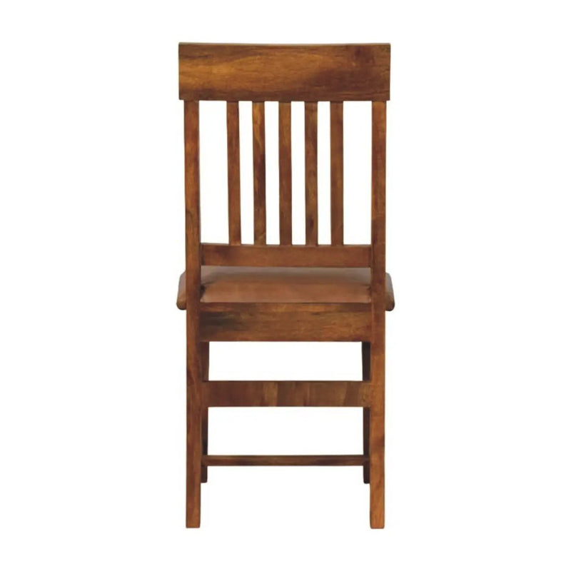 Solid Wood Leather Slatted Dining Chair by HouseOfZazla