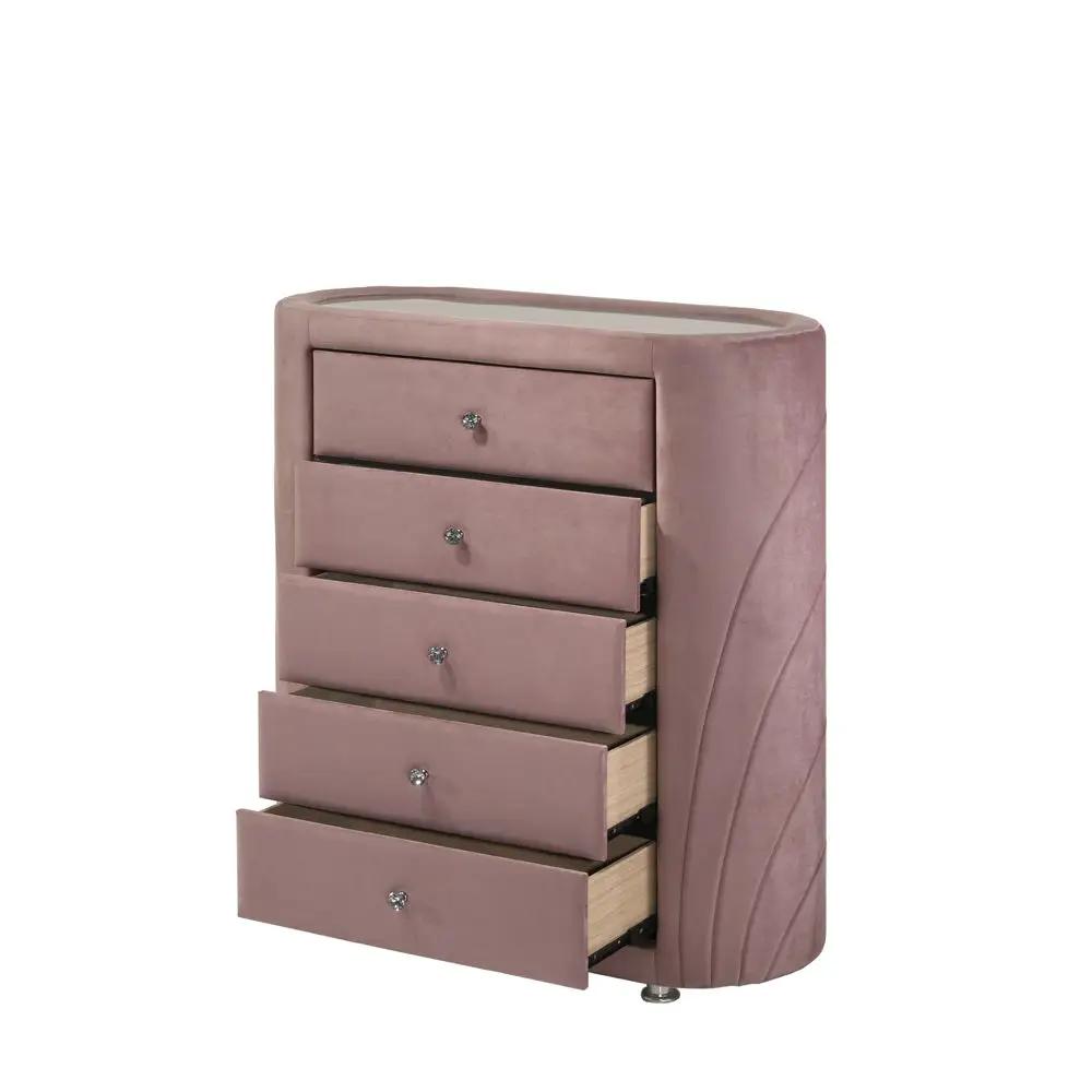 Salonia - Chest - Pink Velvet by Unique Piece Furniture