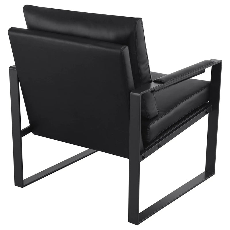Rosalind Upholstered Track Arm Accent Chair Black by Unique Piece Furniture