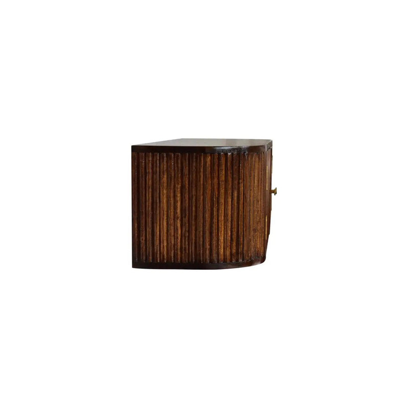 Solid Wood Chunky Chestnut Floating Bedside Table by HouseOfZazla